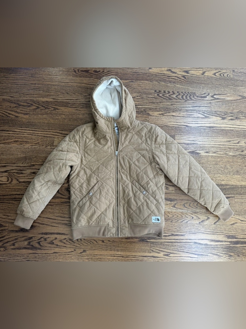 The North Face Cuchillo Jacket Coat Full Zip Insulated Hooded Brown Men’s Medium